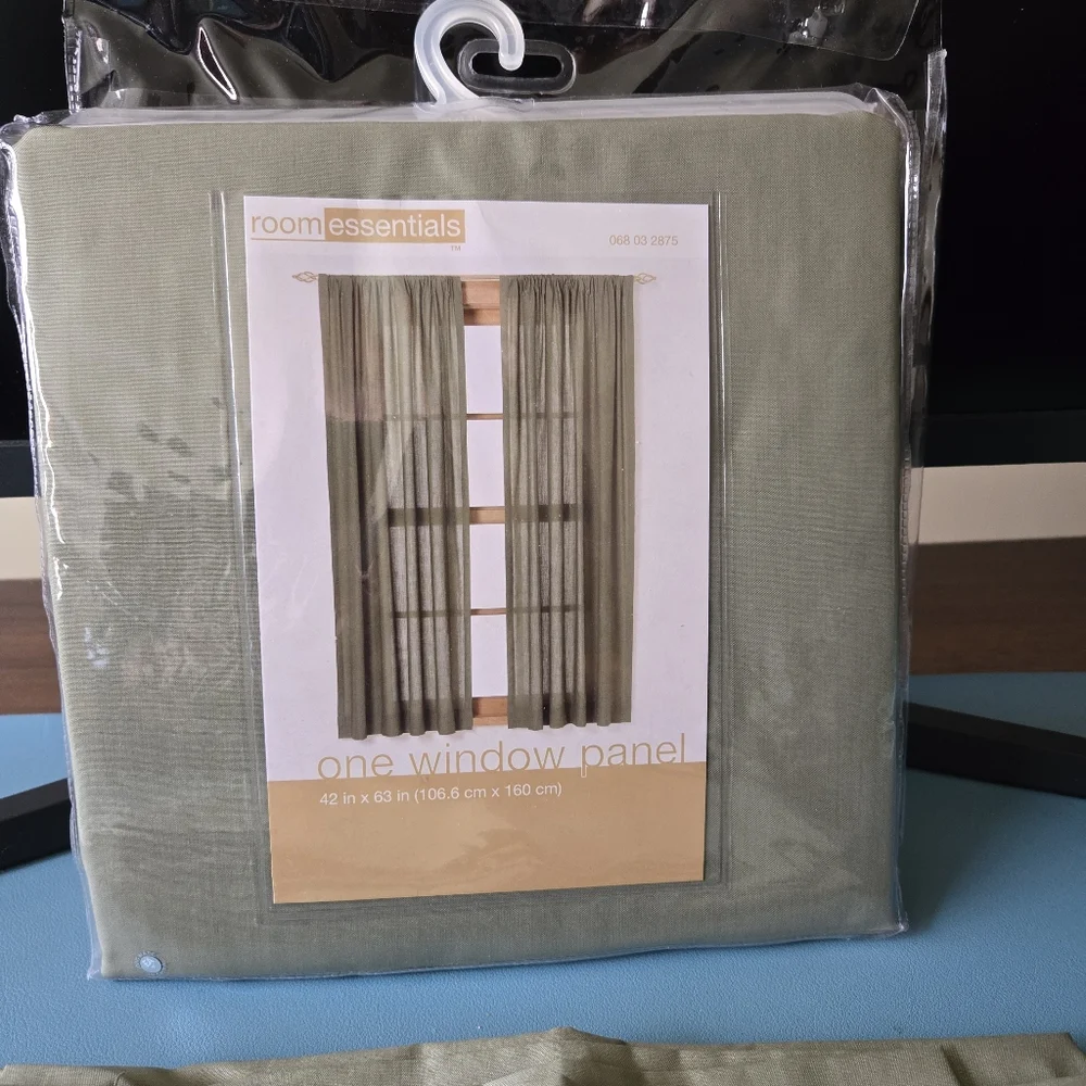 Sage Green Window Panel Set, 42